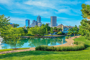 A view of a park in Indiana